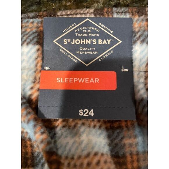 St. John's Bay Men's 2XL Brown Plaid Pajama Pants Lightweight - Picture 4 of 6